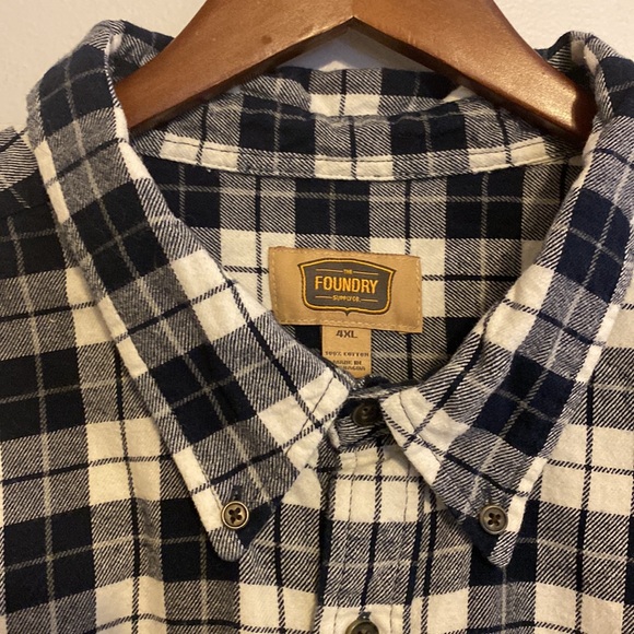 Foundry Supply Co Plaid Shirt Sz 4XL - Picture 2 of 3